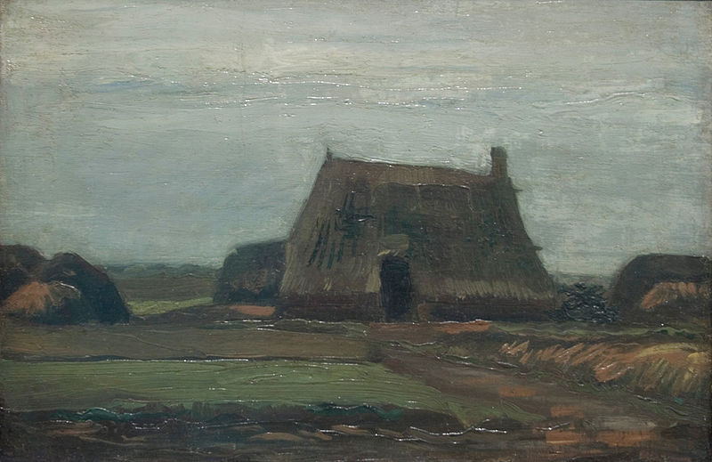 vincent van gogh boederij met turfhopen 1883